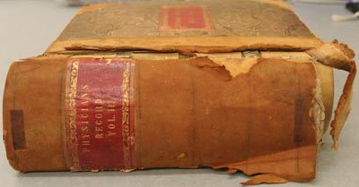 Physician's Record Vol 1 before re-binding.